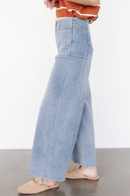 Emmi Mid Rise Wide Leg Jeans | Medium Wash