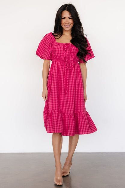 Erica Dress | Pink Gingham Print