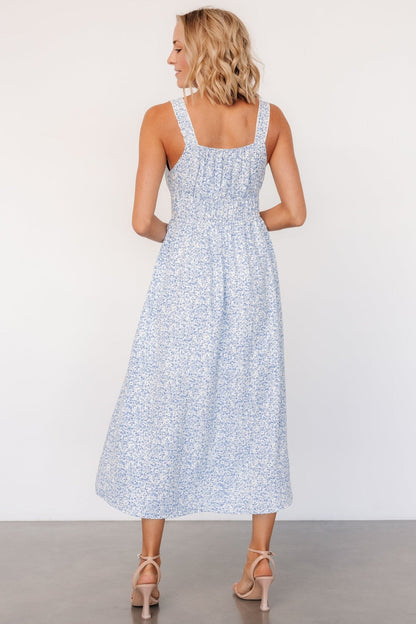 Evonne Midi Dress | Blue Floral