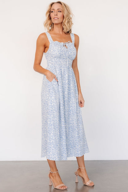 Evonne Midi Dress | Blue Floral