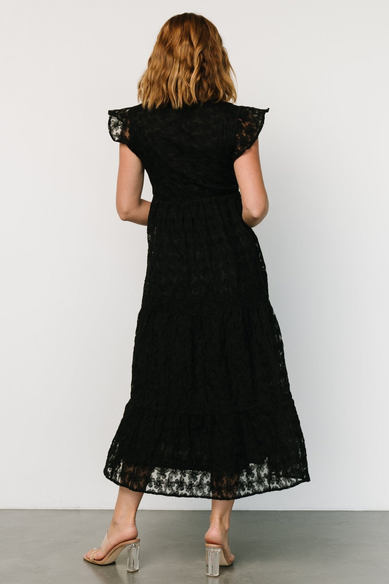 Ferrara Lace Maxi Dress | Black