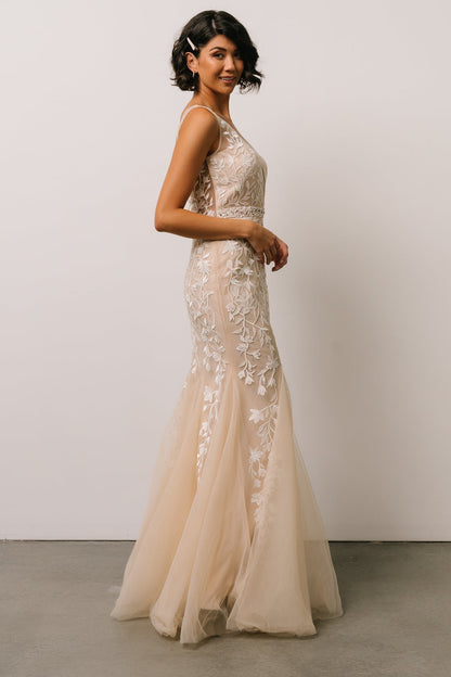 Fleurette Bridal Gown | Beige + Ivory