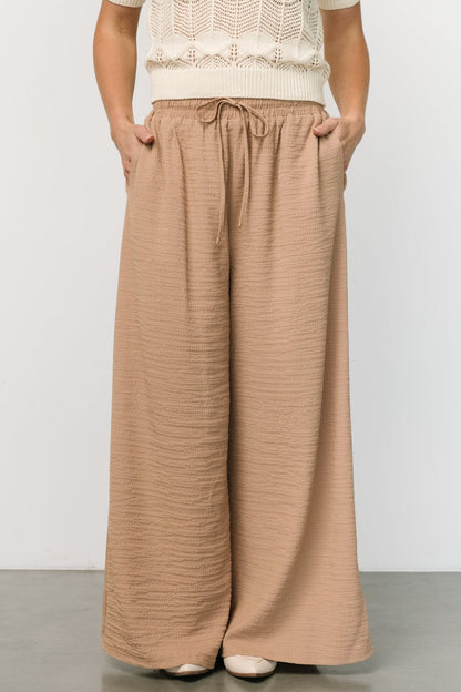 Florence Textured Pants | Beige