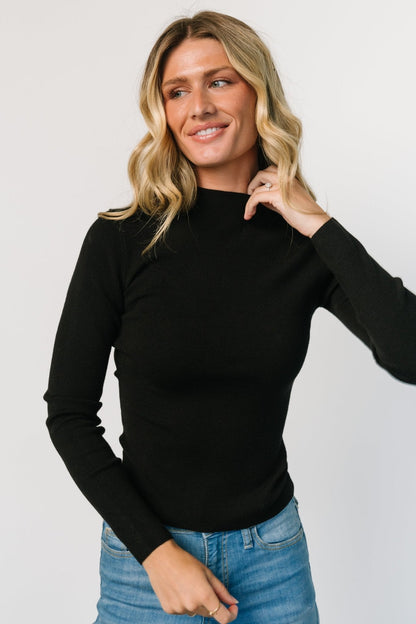 Frances Knit Top | Black