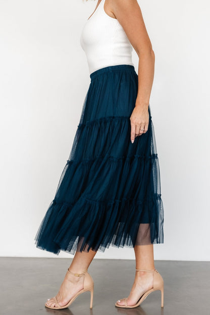 Galena Tulle Skirt | Deep Topaz