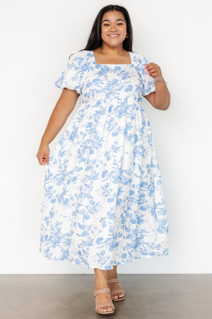 Graceland Maxi Dress | White + Blue Floral