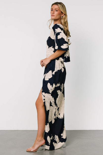 Halston Maxi Dress | Navy + Cream