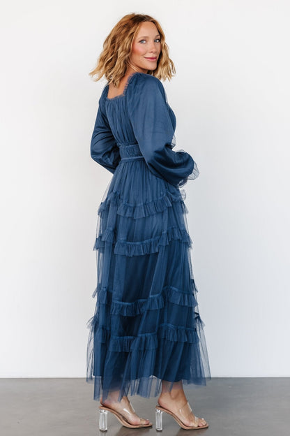 Hilda Tulle Maxi Dress | Vintage Navy