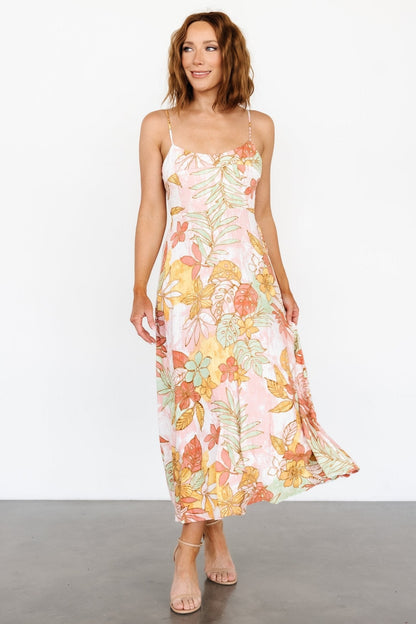 Hilo Back Tie Maxi Dress | Multi