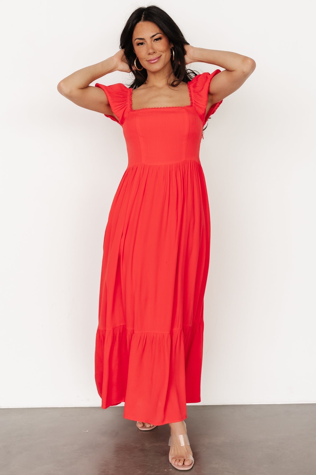 Ilona Maxi Dress | Cherry Red