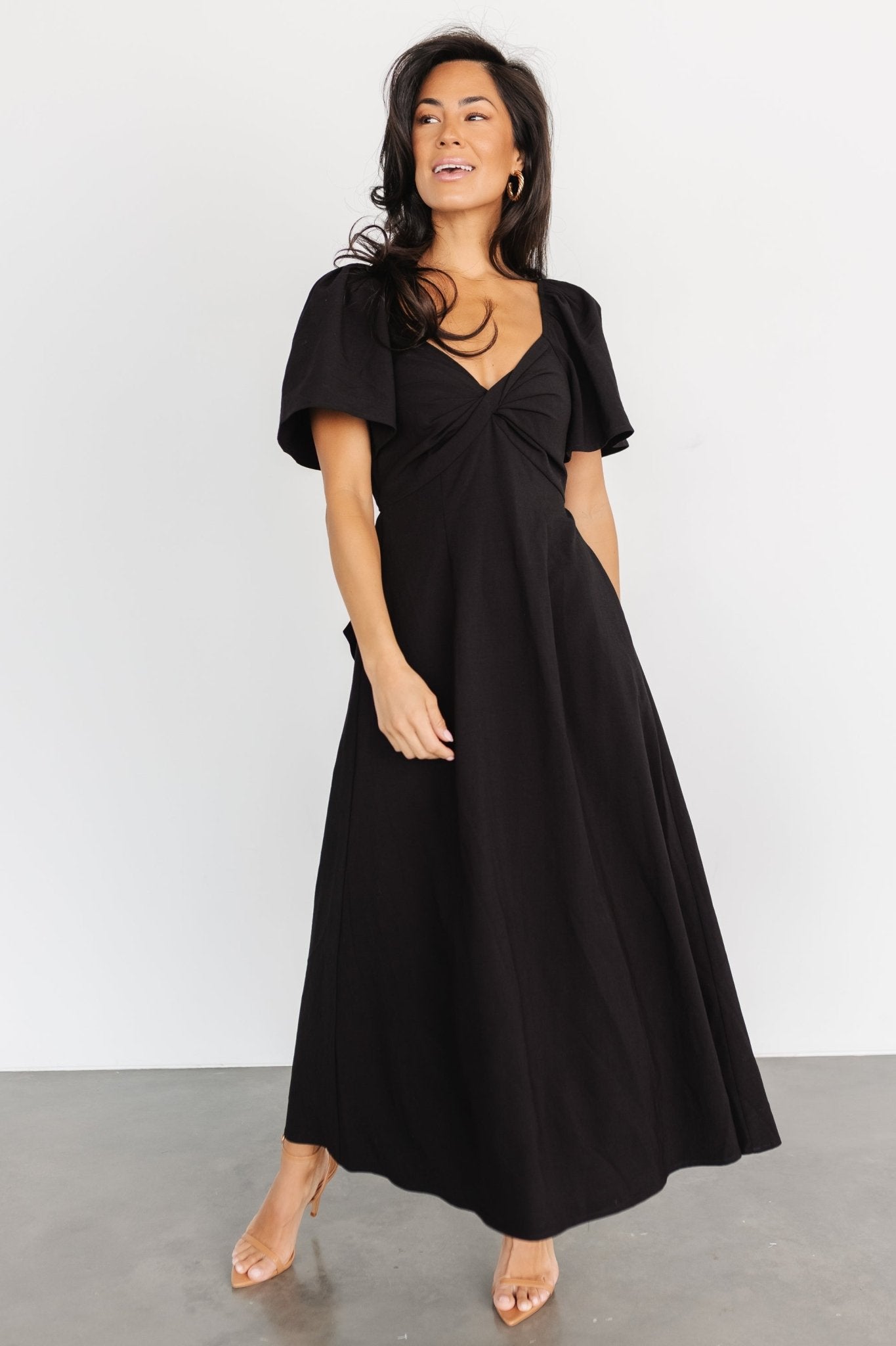 Indie Back Tie Dress | Black