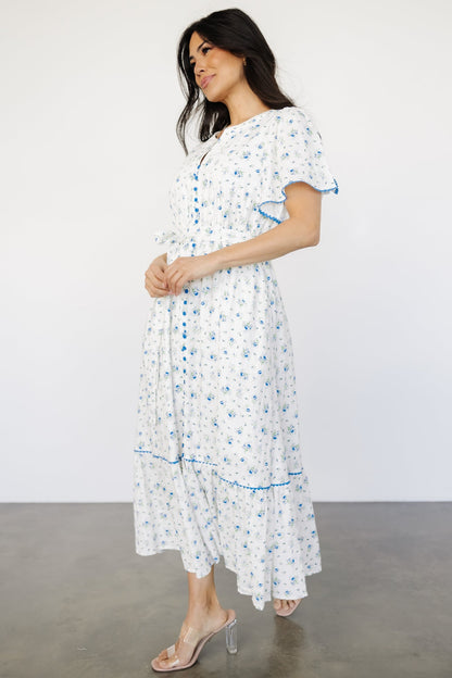 Janie Midi Dress | Ivory Multi Floral