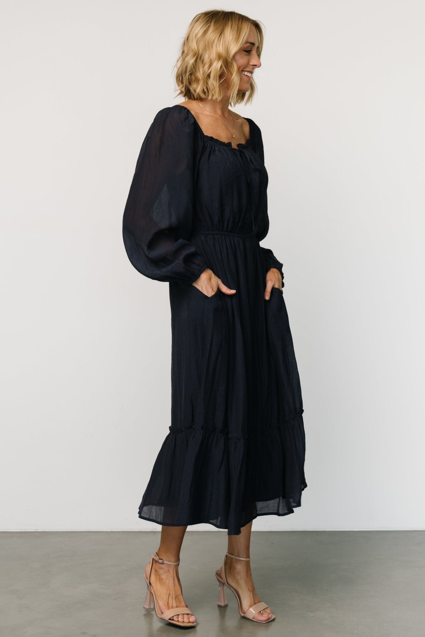 Joelle Midi Dress | Navy