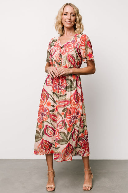Junie Midi Dress | Multi Print