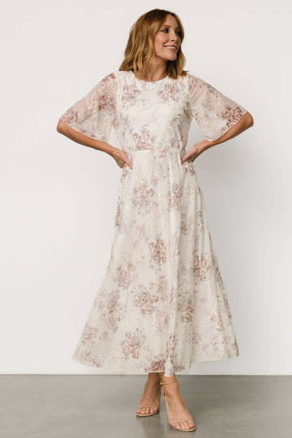 Kathreen Midi Dress | Ivory Floral