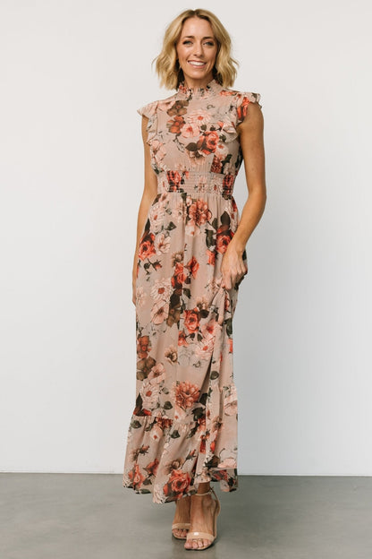 Kearny Ruffle Maxi Dress | Blush + Vintage Floral
