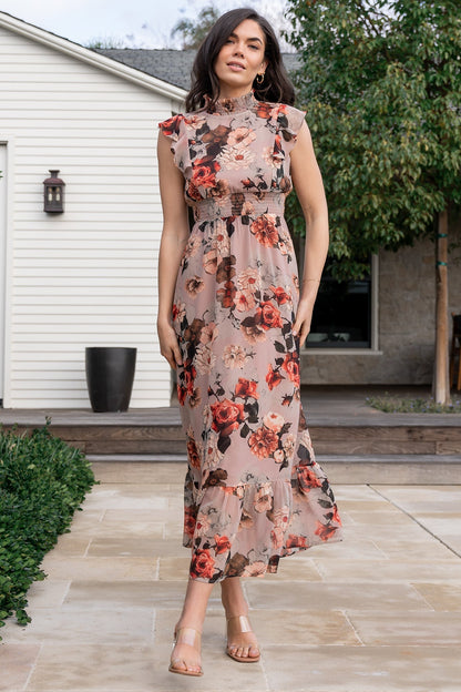Kearny Ruffle Maxi Dress | Blush + Vintage Floral