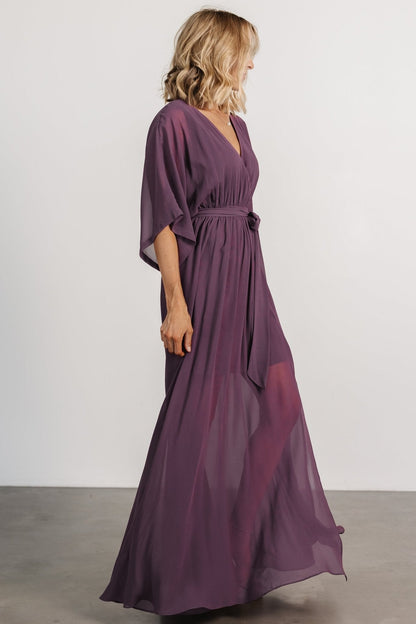 Kia Kimono Maxi Dress | Vintage Plum