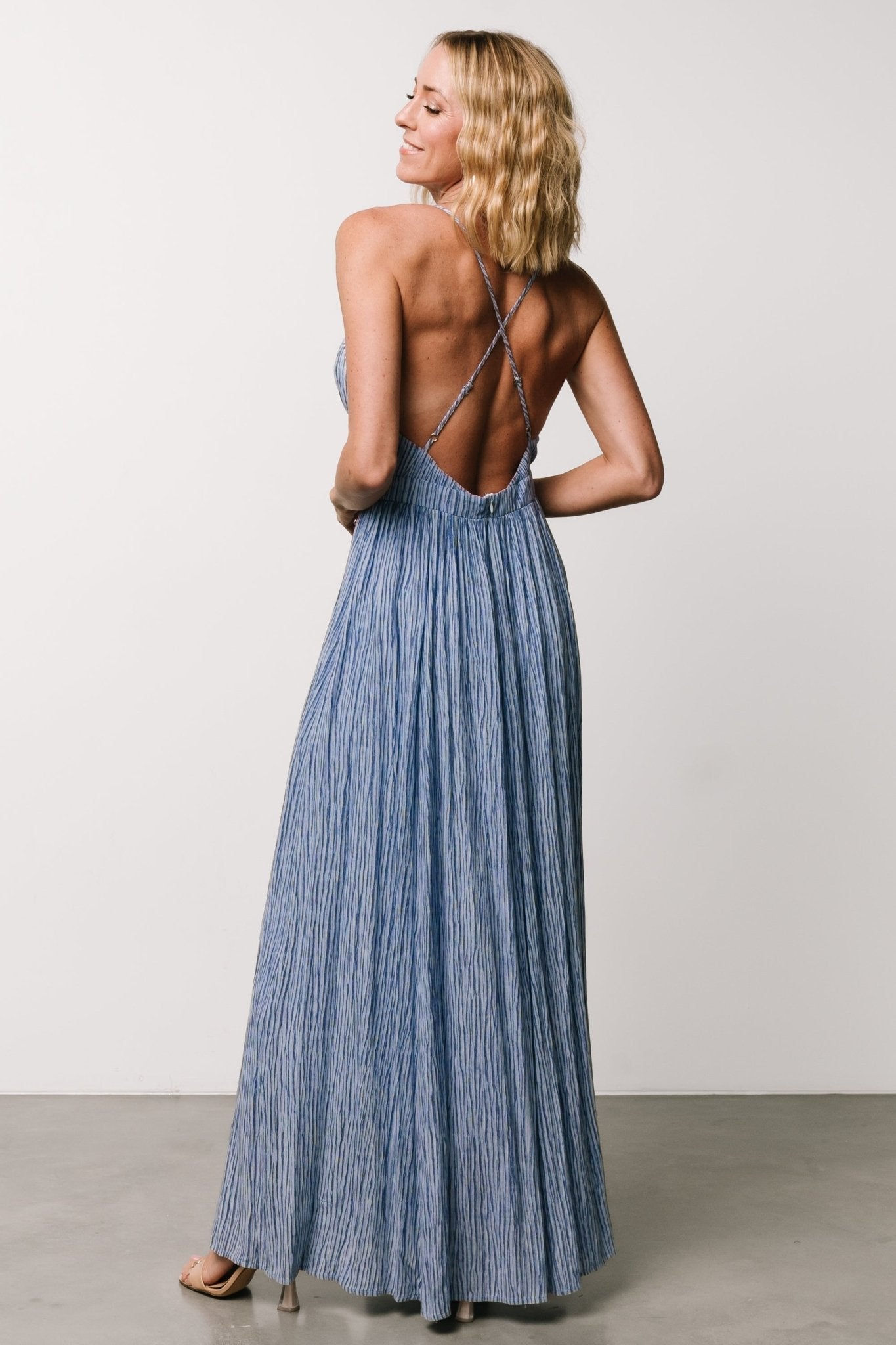 Korley Maxi Dress | Blue Stripe
