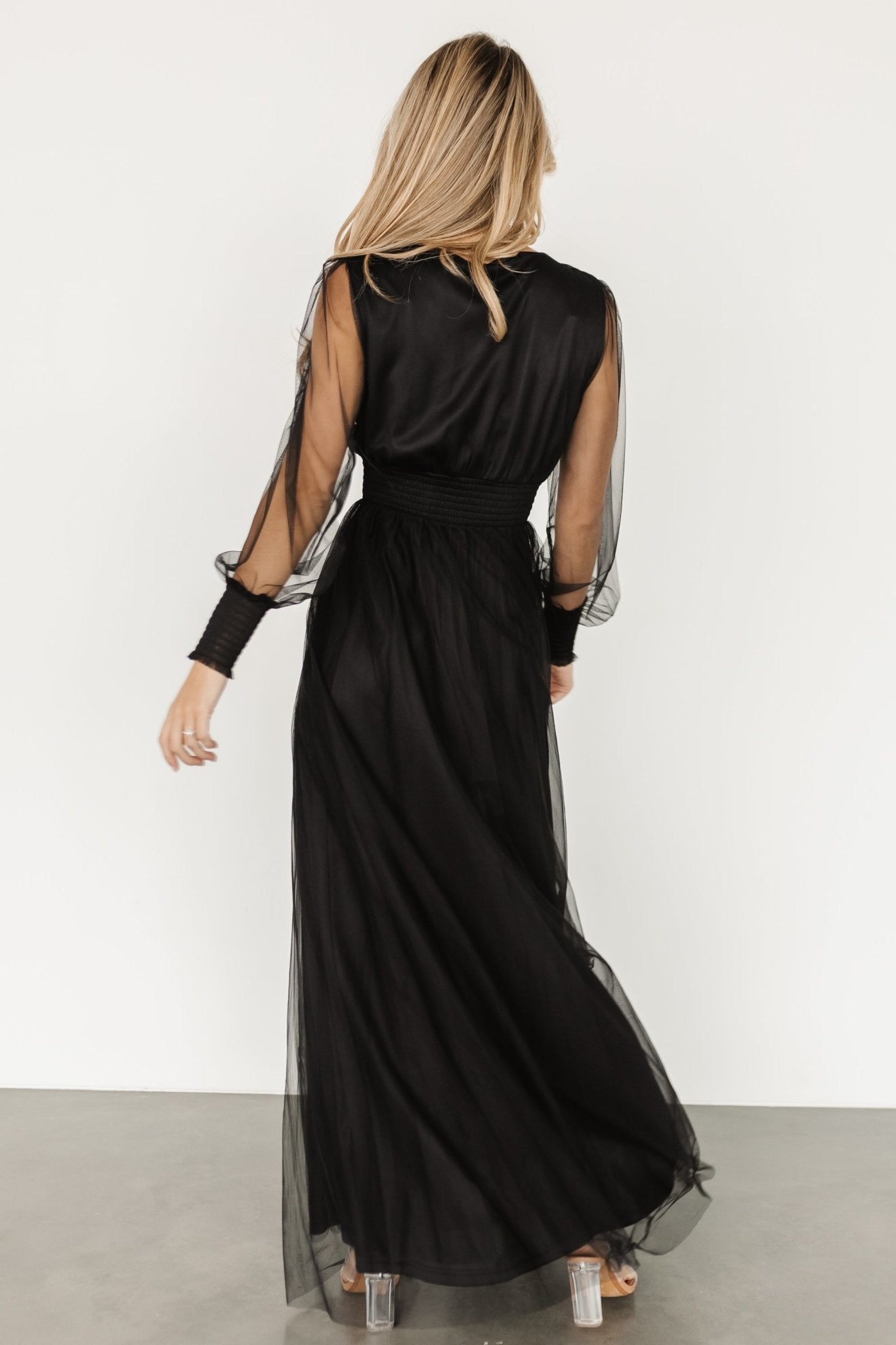 Layla Tulle Maxi Dress | Black