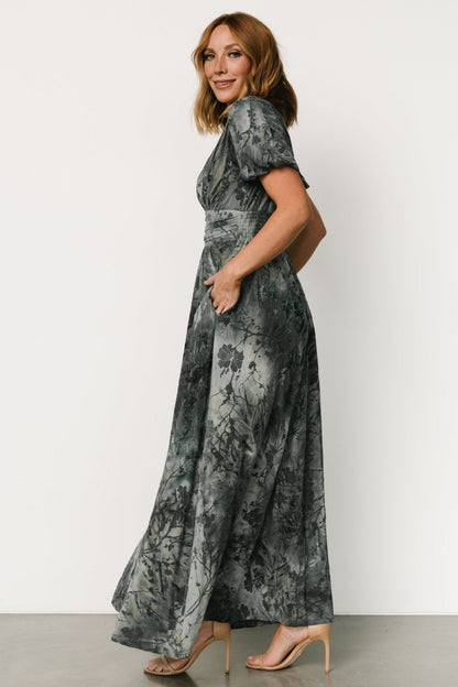 Leslie Velvet Maxi Dress | Slate Blue