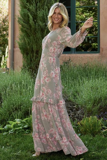 Liliana Maxi Dress | Dusty Sage + Rose