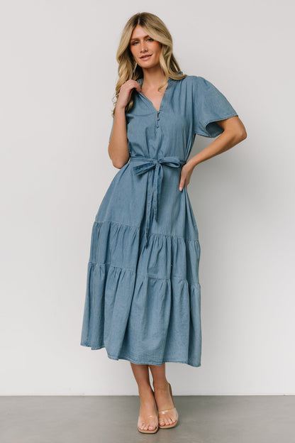 Lisa Midi Dress | Chambray