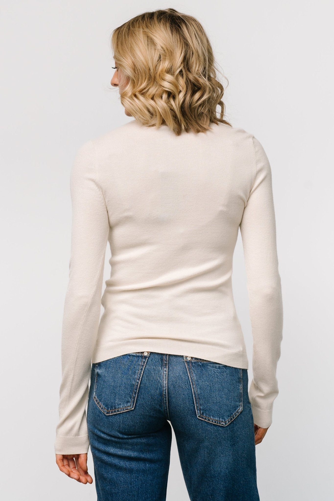 Lorelai Turtleneck Sweater Top | Cream