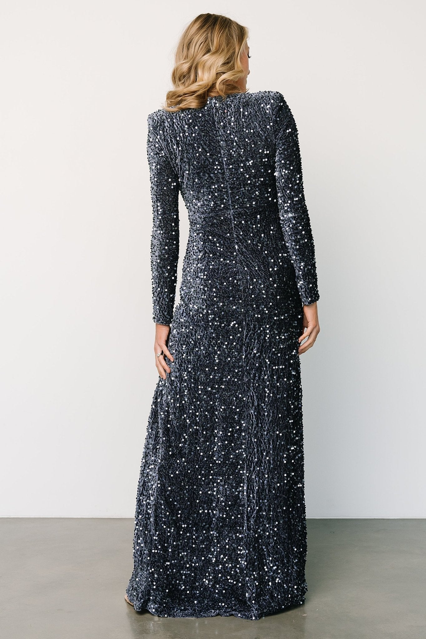 Madonna Sequin Maxi Dress | Slate