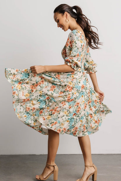 Marta Smocked Midi Dress | Summer Floral