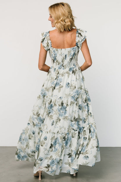 Martina Maxi Dress | Light Blue Floral