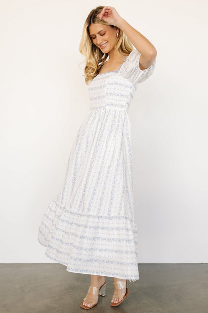 Martine Puff Sleeve Dress | Ivory Multi Floral