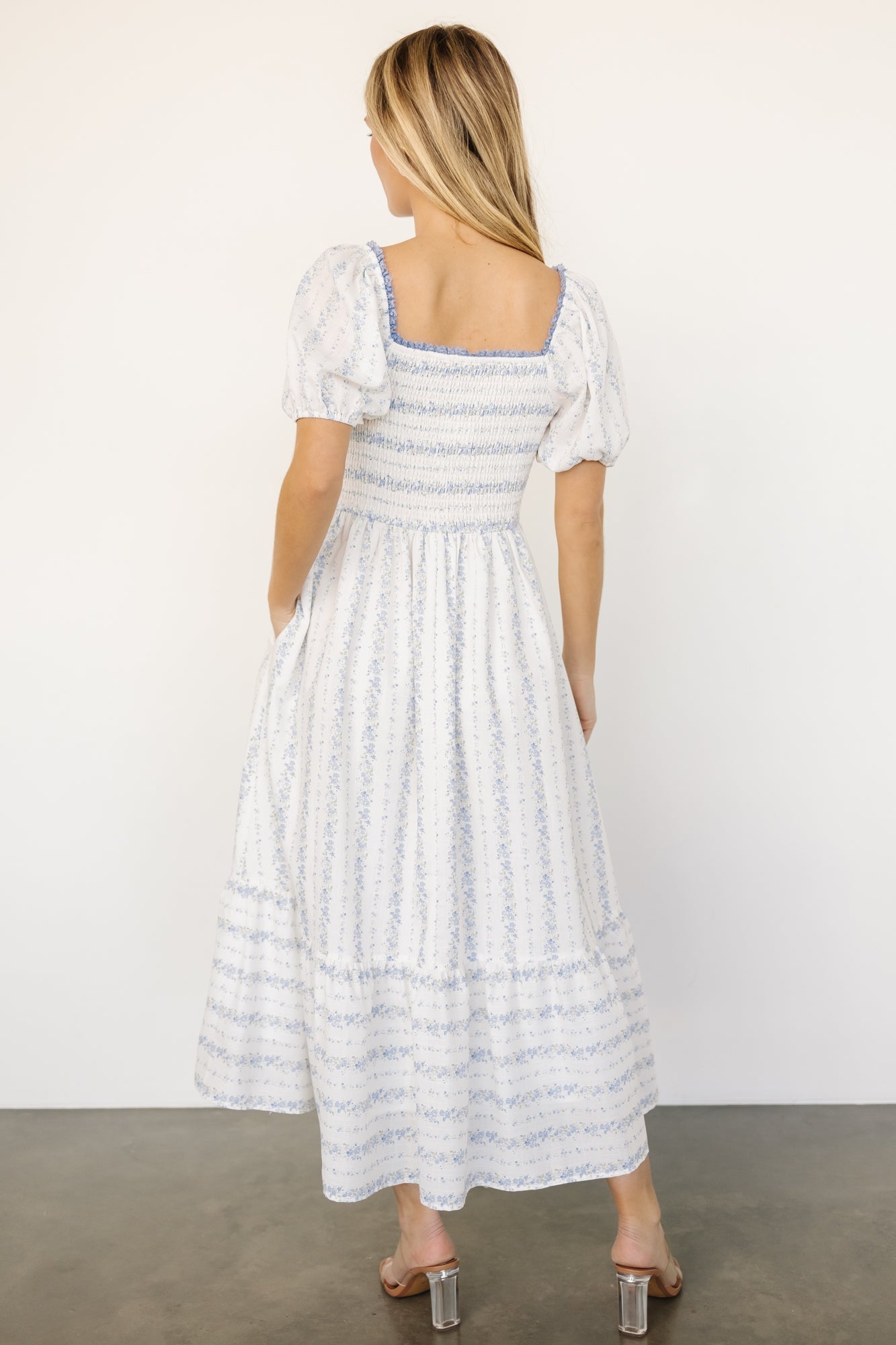 Martine Puff Sleeve Dress | Ivory Multi Floral