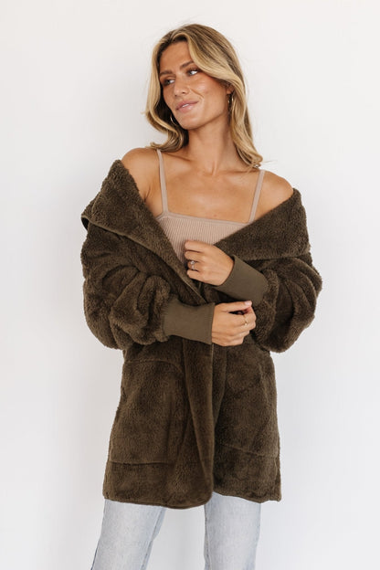 Melrose Teddy Jacket | Olive