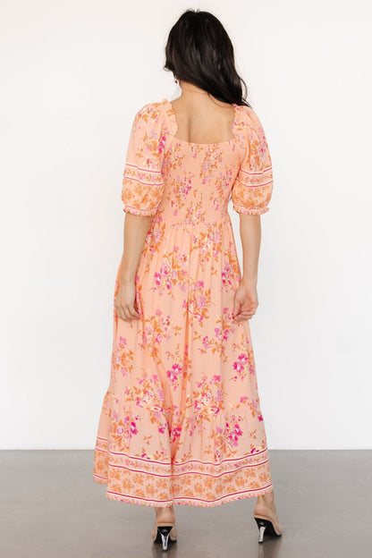 Mesa Smocked Dress | Coral Multi