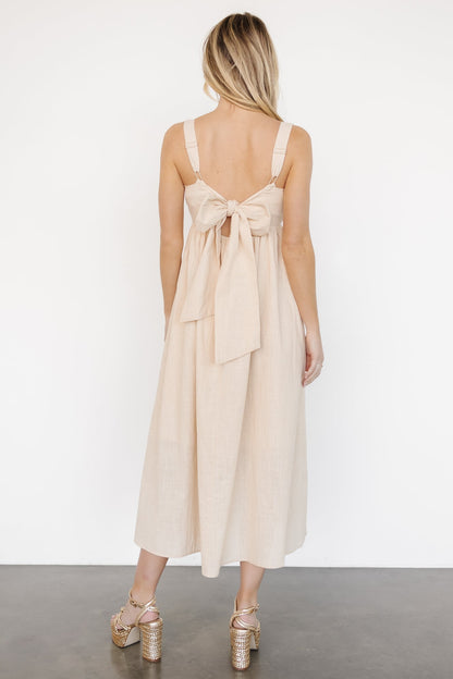 Mia Tie Back Dress | Natural
