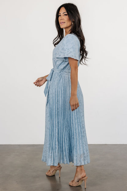 Mindy Pleated Dress | Light Blue