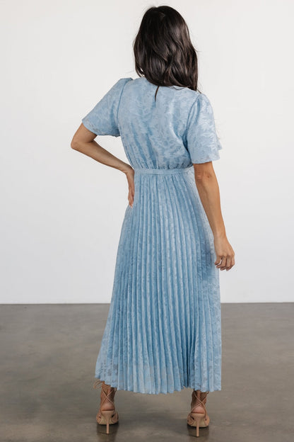 Mindy Pleated Dress | Light Blue