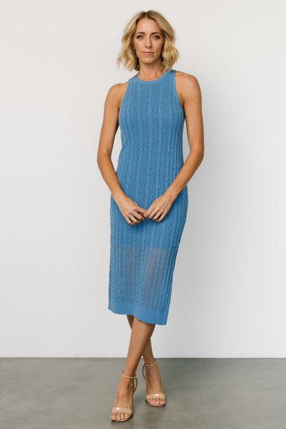 Nalani Knit Tank Dress | Blue