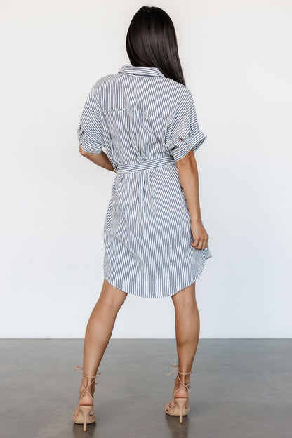 Nautical Shirt Dress | Blue Stripe
