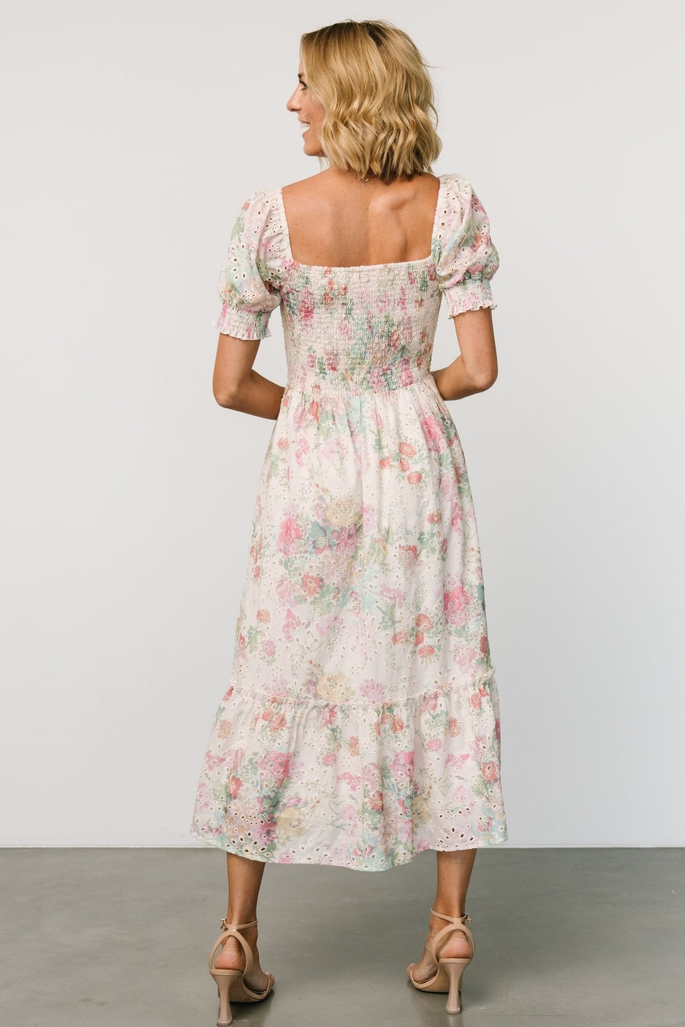 Piper Eyelet Midi Dress | Vintage Floral