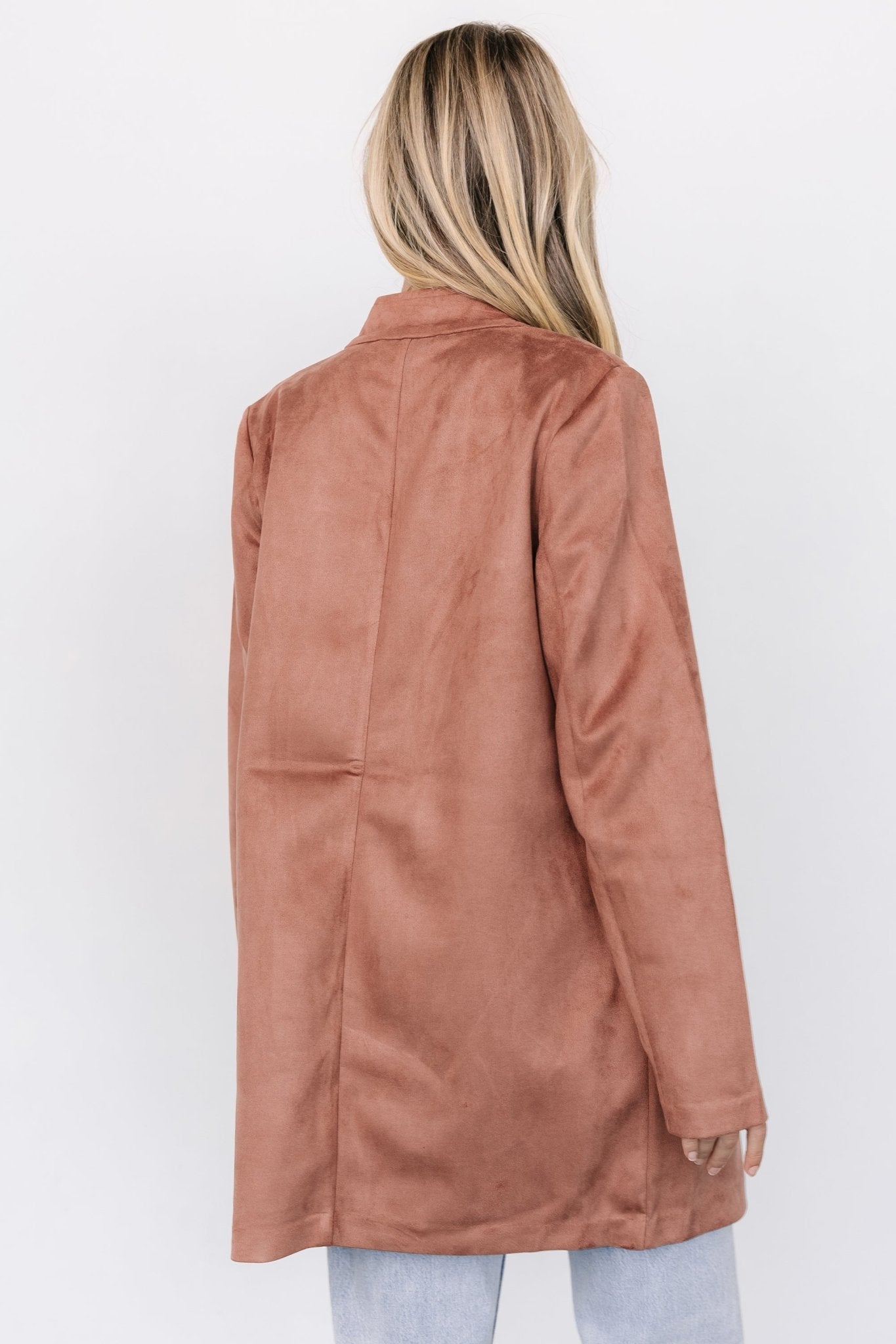 Queenie Faux Suede Jacket | Dusty Clove