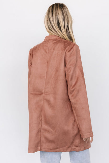 Queenie Faux Suede Jacket | Dusty Clove