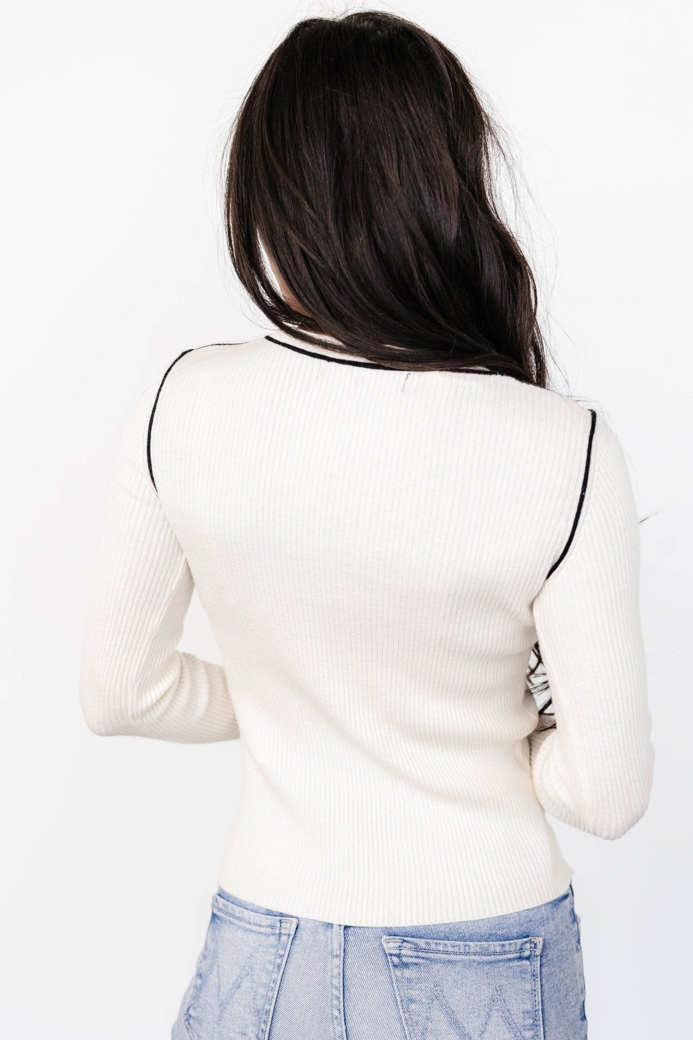 Quinlan Ribbed Top | Ivory
