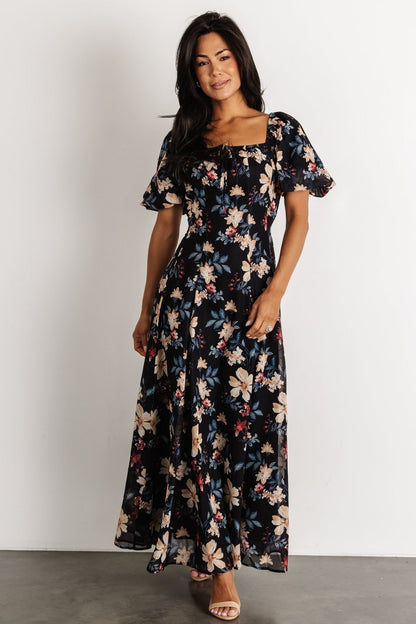 Raelynn Maxi Dress | Black Floral