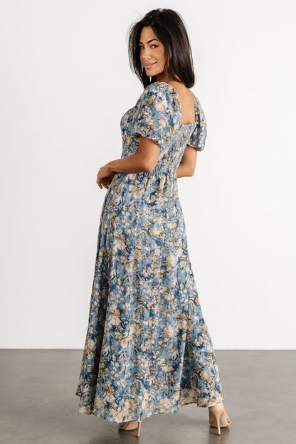 Raelynn Maxi Dress | Dusty Blue Floral