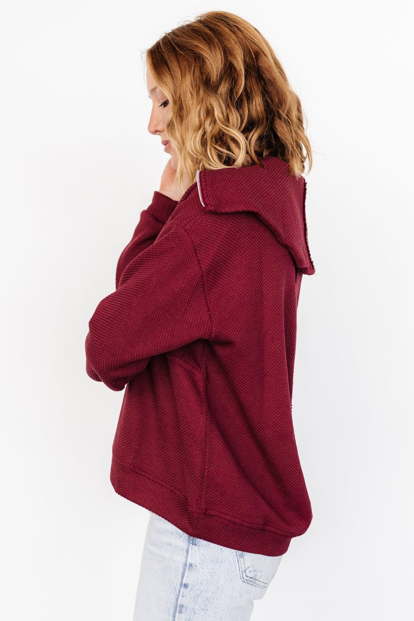 Shiloh Half Zip Pullover | Burgundy