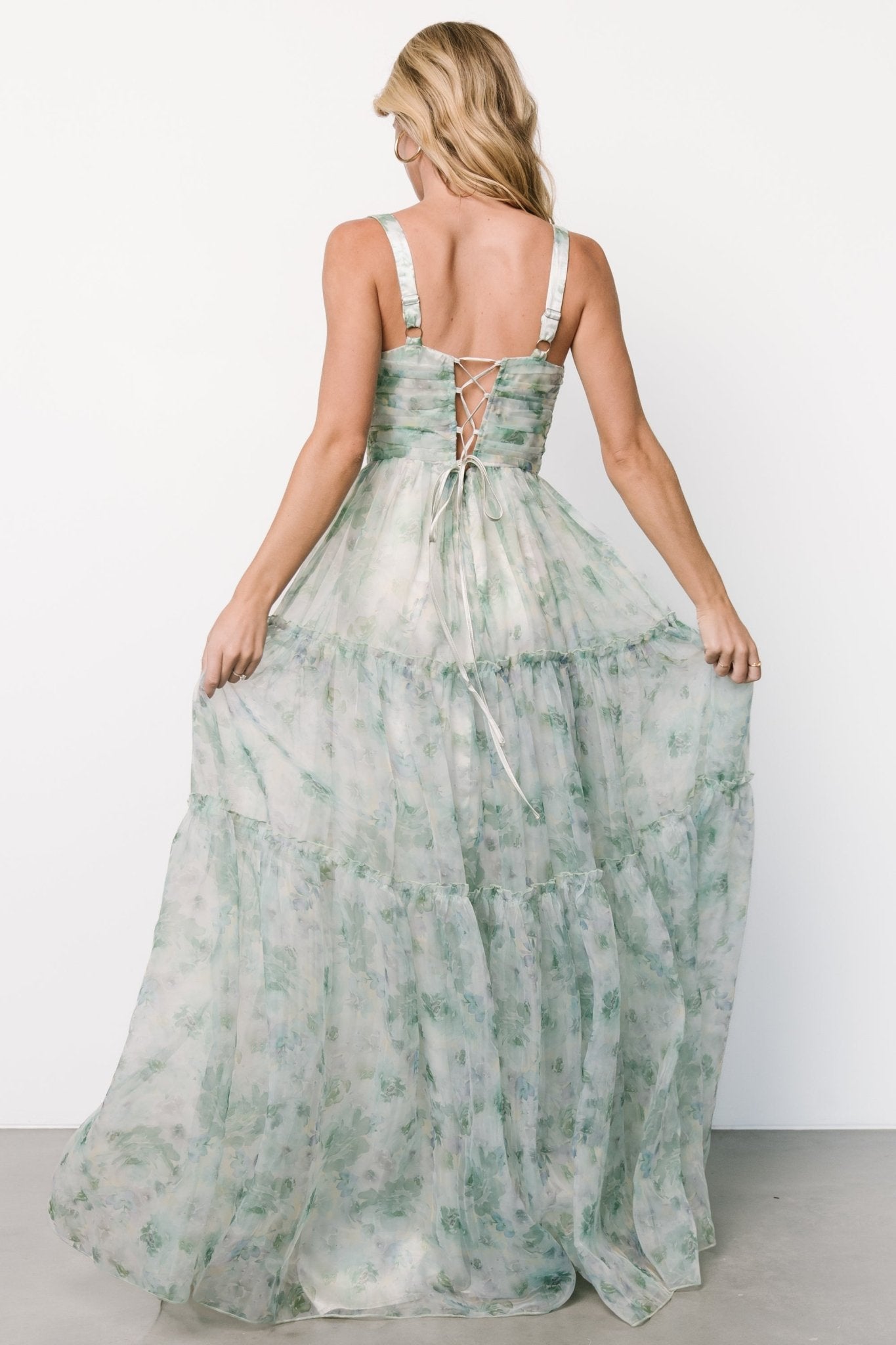 Sinclair Sweetheart Gown | Green Floral