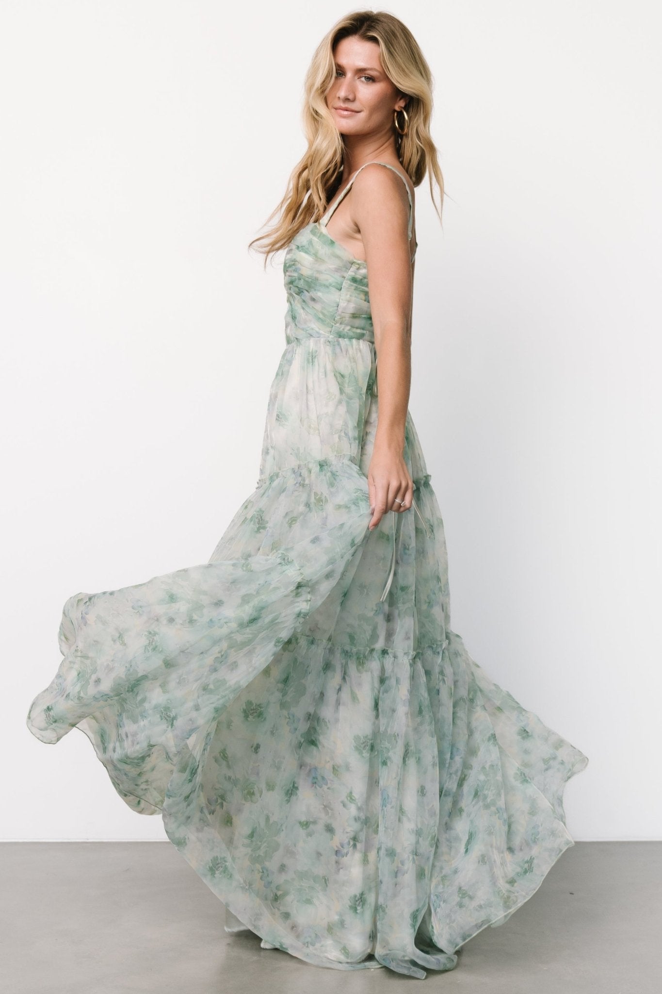 Sinclair Sweetheart Gown | Green Floral