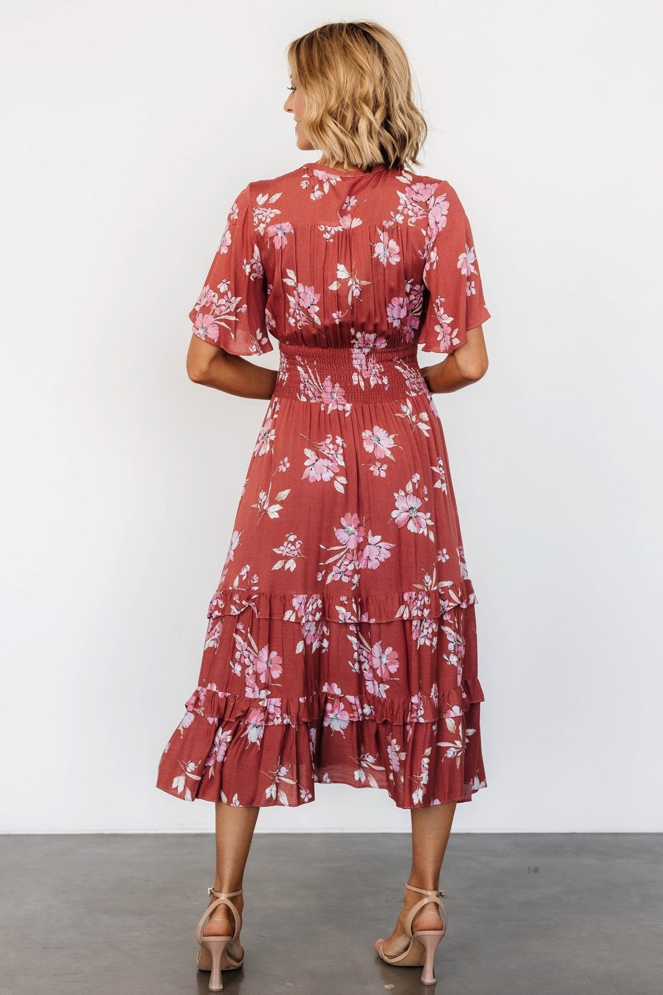 Spell Boho Midi Dress | Terracotta Floral
